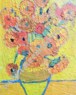 Sunflowers – heavy oil on Canvas