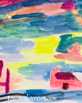 Sunset watercolour