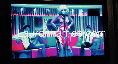 All dressed up singing at the studio ! Signed LCH