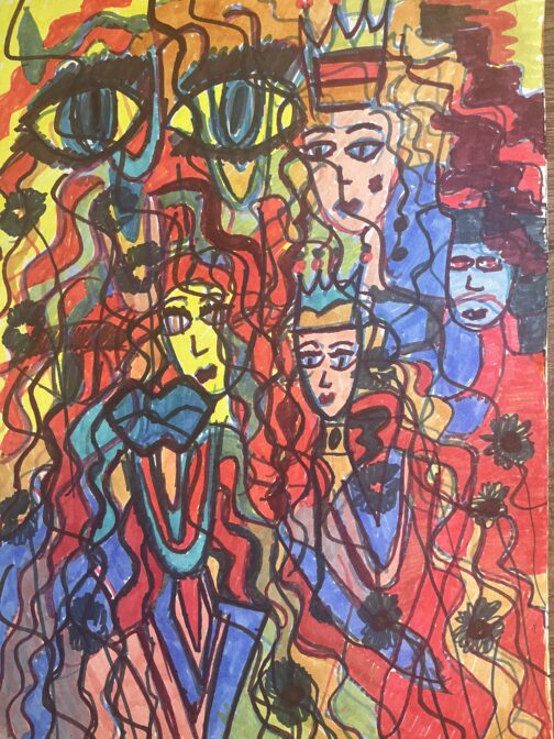 The tangled web watercolour A4