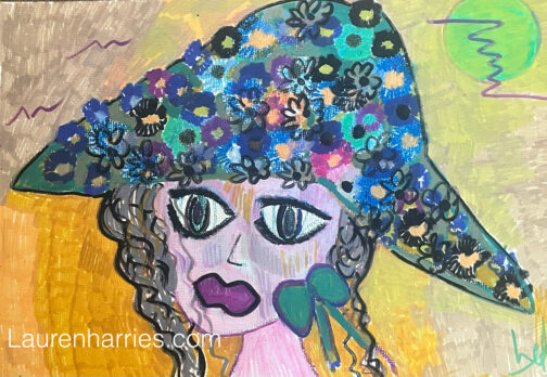 The girl in the cornflower bonnet