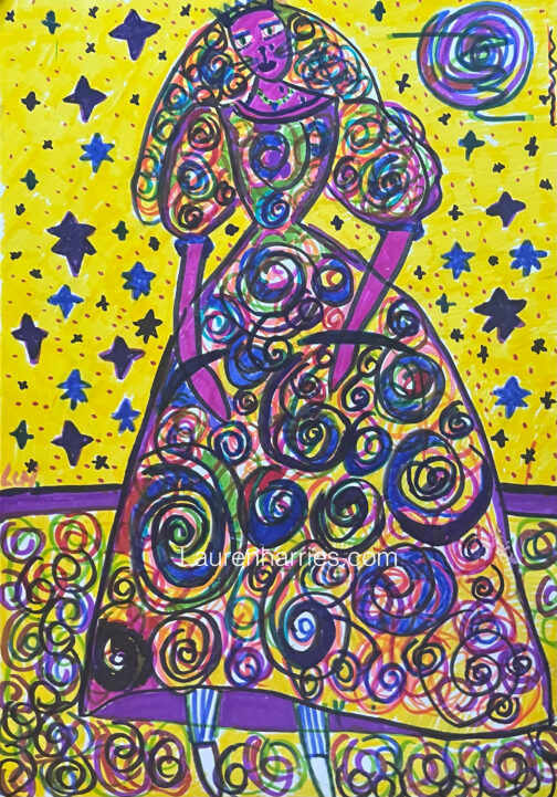 The  Angel Lauren cat watercolour