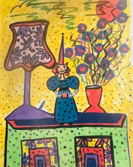 The tiny toy queen watercolour