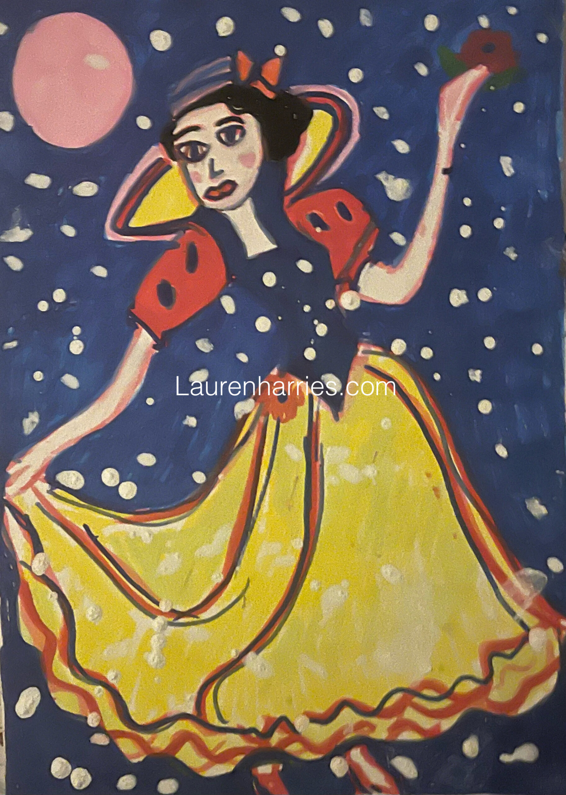 Snow White in the snow