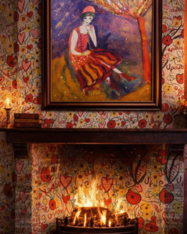 The girl by the tree oil painting