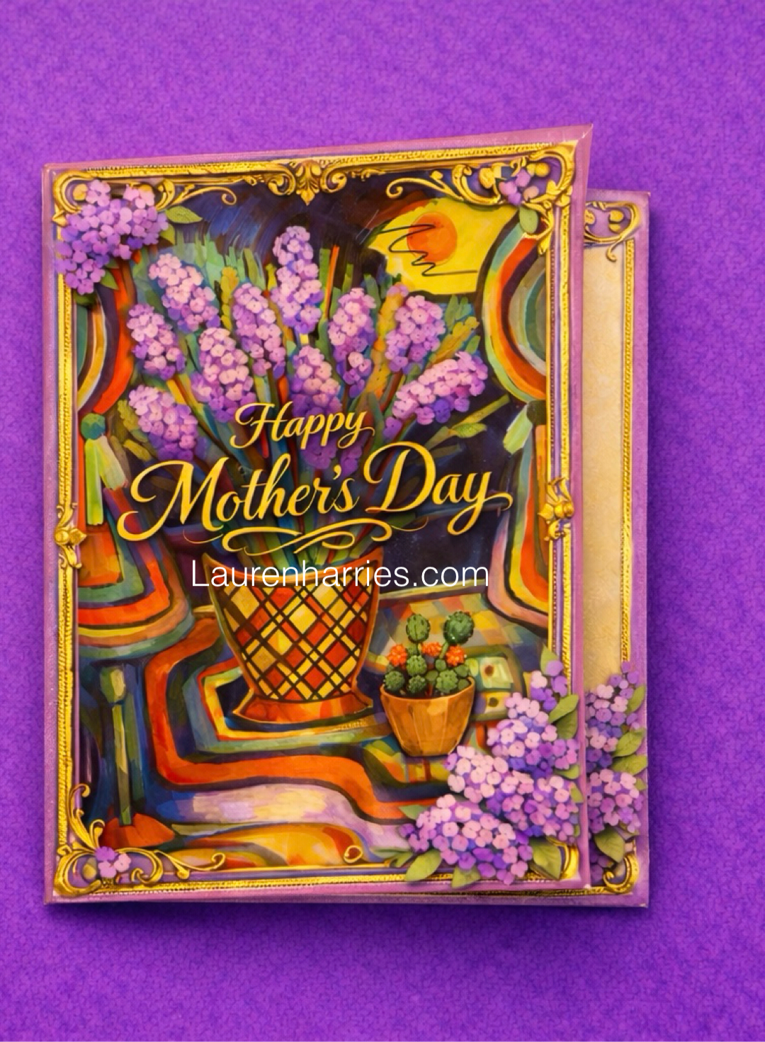 Hyacinths Mother’s Day card signed 1st edition