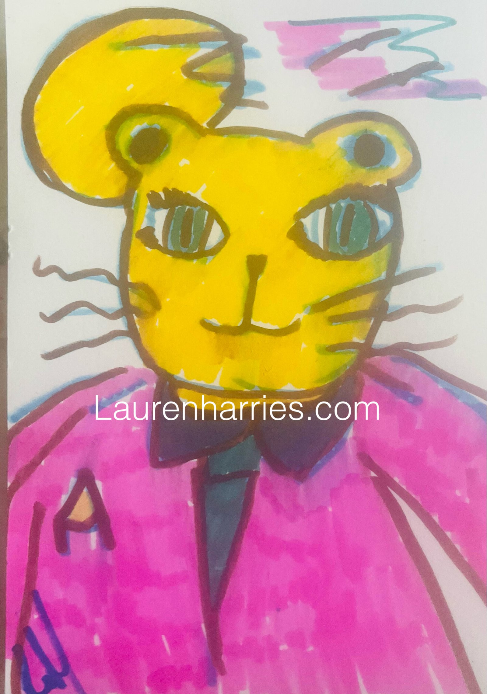 The Golden Cat Watercolour